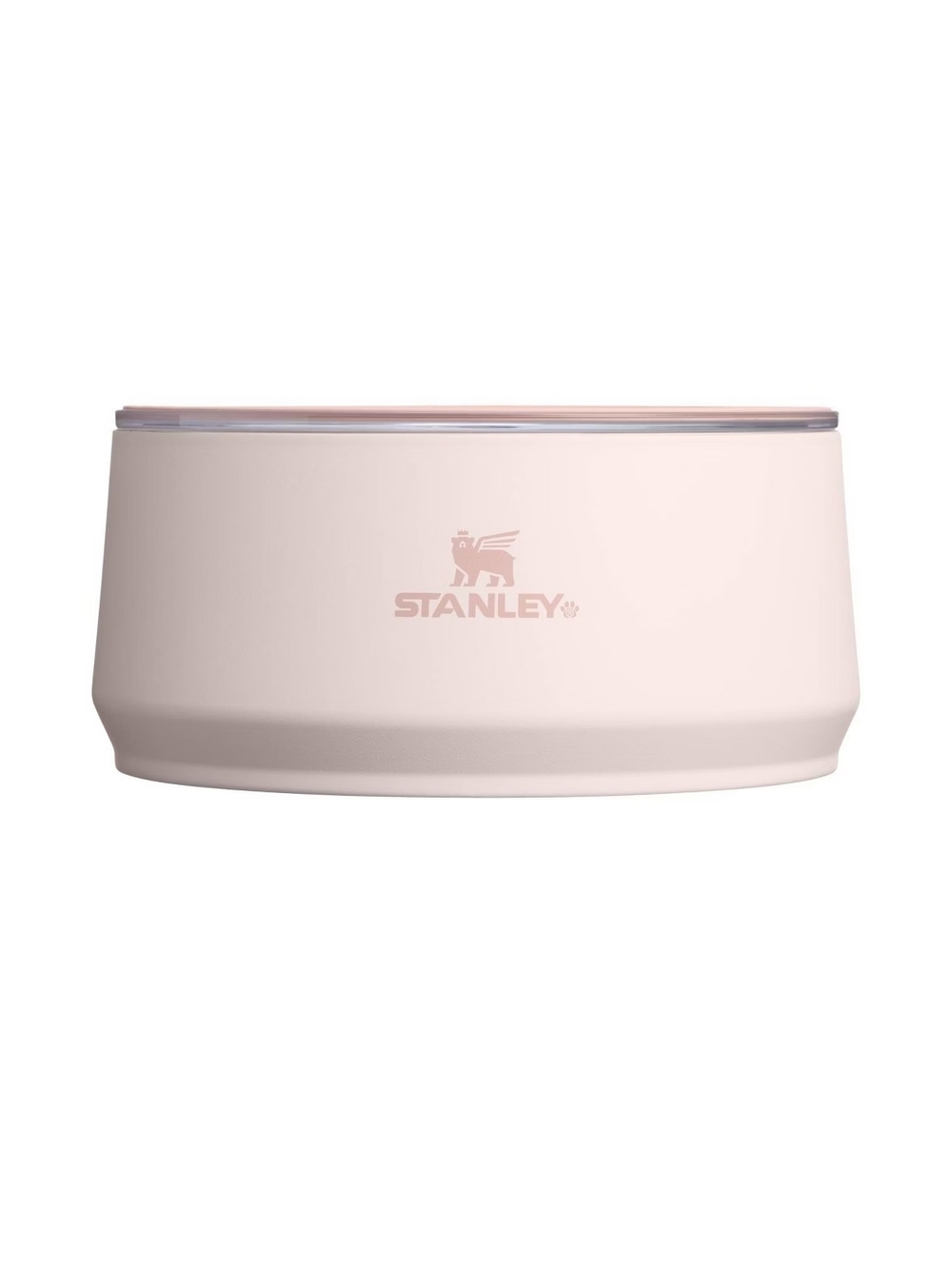 Pet Stanley Pink Stainless Steel Bowl with Clear Splash-Resistant Lid